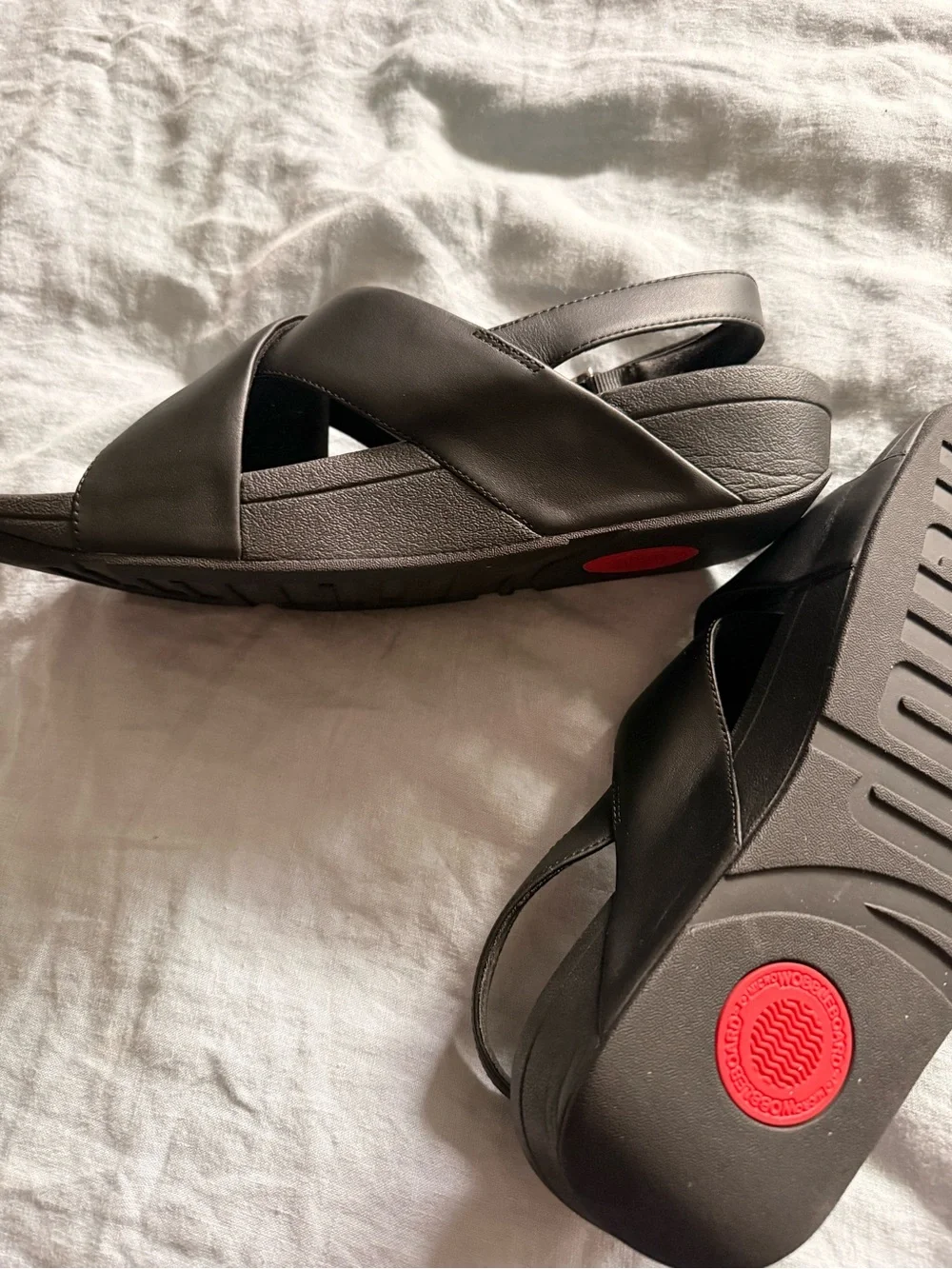 FitFlop Black Crisscross Sling Sandals